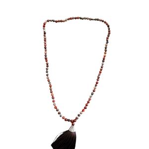 Elegant Stone  Necklace with Tassel
